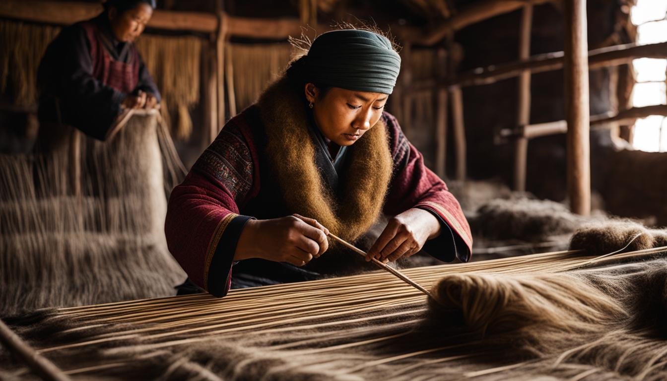 Yakwolle, handwerkliche Textilproduktion, Rolle